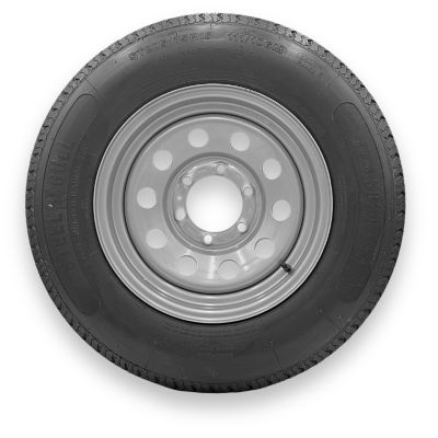SteelMaster SteelBull ST225/75R15 10 Ply TL Highway Rib Tire on a 6 on 5.5 Bolt Silver Modular Wheel