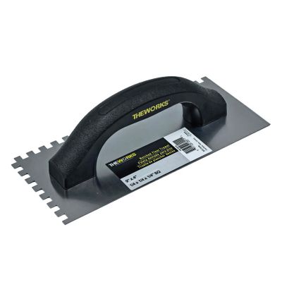 THEWORKS 9 x 4in. Finishing Floor Notched 1/4 x 1/4 x 1/4in. Trowel