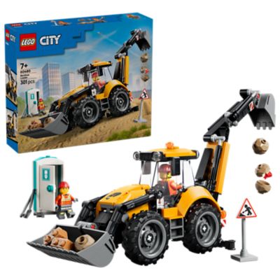 LEGO Systems Inc. Yellow Backhoe Loader