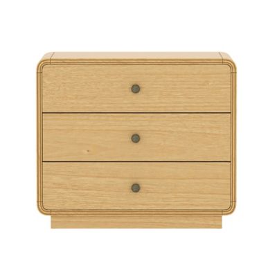 Manhattan Comfort 3-Drawer Liora 28 in. Solid Wood Nightstand