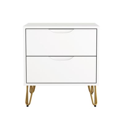 Manhattan Comfort 2-Drawer Avira 20 in. Nightstand