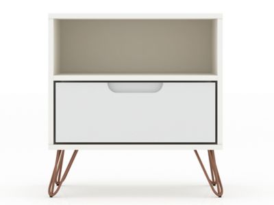 Manhattan Comfort 1-Drawer Rockefeller 20 in. Nightstand