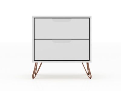 Manhattan Comfort 2-Drawer Rockefeller 20 in. Nightstand