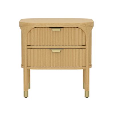 Manhattan Comfort 2-Drawer Park 24 in. Solid Wood Nightstand