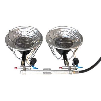 Hiland AZ Patio Heaters 30K BTU Dual Head Tank Top Heater