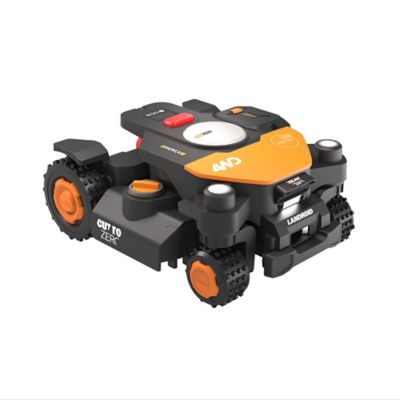 WORX 1/4 Acre Wire Free 4WD VSLAM & NRTK Enabled 40 deg. Slope Robot Lawn Mower With Trimmer & AI Obstacle Avoidance