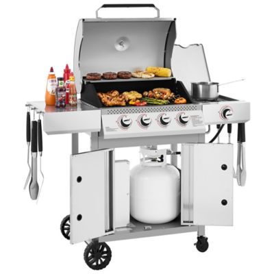 Royal Gourmet 4-Burner Gas Grill with Side Burner, 513 sq. in. Cooking Area