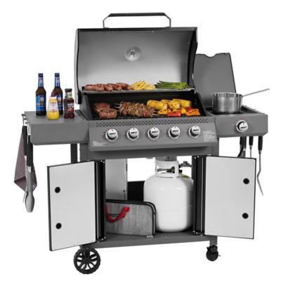Royal Gourmet 5-Burner Gas Grill with Side Burner, 59,000 BTU