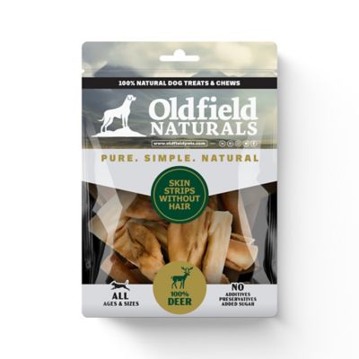 Oldfield Naturals Deer Skin Strips, Dog Treats, 4.5 oz. Pack