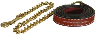 Derby Originals Leather Lead with Solid Brass Chain