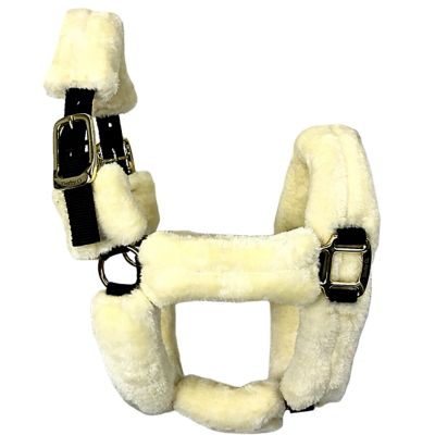 Derby Originals Super Soft Padded Faux Mink Nylon Horse Halter with Throat Snap
