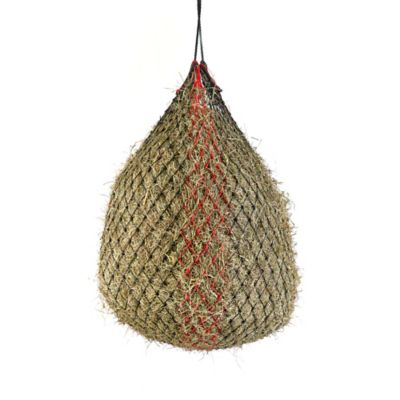 Shires Equestrian Products Deluxe Haylage Net Black/Red 45 (Holes 5cm )
