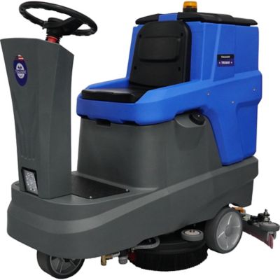 Tomahawk Ride-On Floor Scrubber 26 in. Dual Brush Commercial Floor Cleaning Machine 21 gal., 35 in. Squeegee 43,000 ft./hr