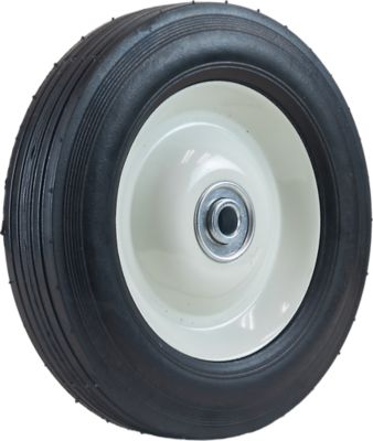 Hi-Run 8X1.75 Ribbed Solid Tire Steel Hub Assembly, 1/2 in. Centered