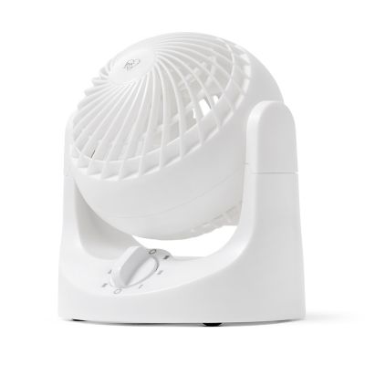 IRIS USA WOOZOO Mini Desktop Fan Adjustable Tilt, 3 Speeds, 3 in. Fan, White