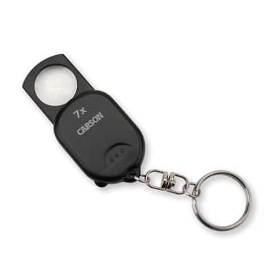 Carson Optical Pop-up Retractable 7x Aspheric Keychain Magnifier