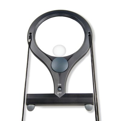 Carson Optical LumiCraft LED Lighted Hands-Free 2x Magnifier with 4x Spot Lens and Neck Cord