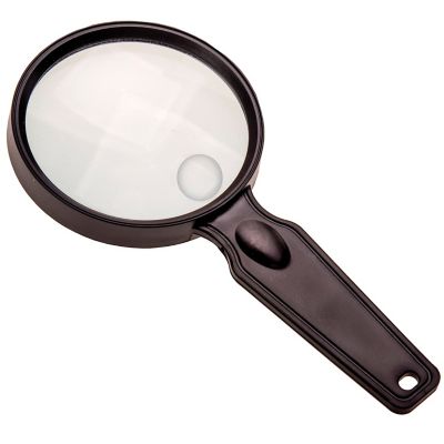 Carson Optical MagniView 2x Handheld Magnifier with 4.5x Spot and 3.5 in. Acrylic Lens