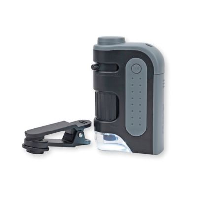 Carson Optical MicroBrite Pro 120x LED-Lit Digital Pocket Microscope with Smartphone Adapter Clip