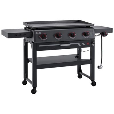 Feasto 36 in. 4-Burner Propane Gas Griddle with Side Burner, Black