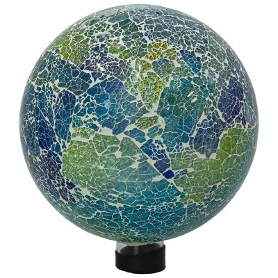 Sunnydaze Decor Azul Terra Crackled Glass Gazing Globe