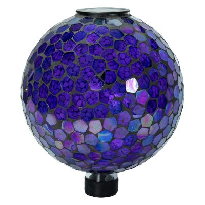 Sunnydaze Decor Iridescent Purple Mosaic Gazing Globe