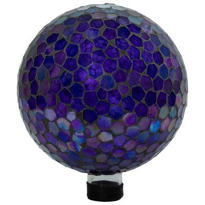 Sunnydaze Decor Iridescent Purple Glass Gazing Globe