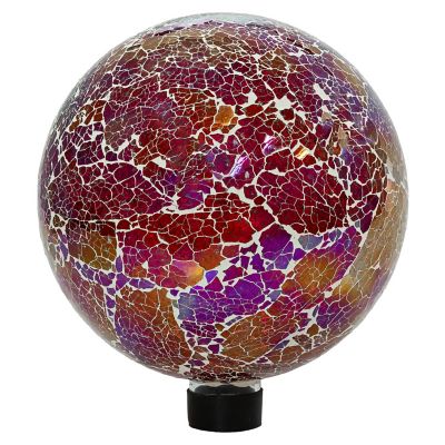 Sunnydaze Decor Pearl Pink Crackled Glass Gazing Globe