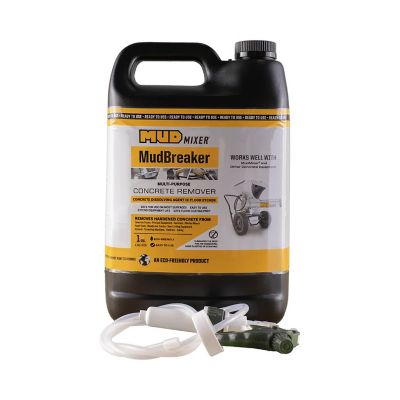 MudMixer MudBreaker Multi-Purpose Concrete Remover and Dissolver, Ready to Use, 1 gal.