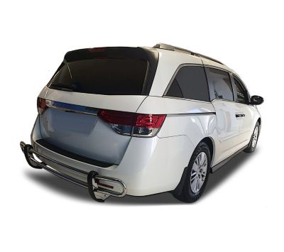 Black Horse Off Road Black Horse Rear Bumper Guard Double Tube Stainless Steel Compatible with 2004-2017 Honda Odyssey