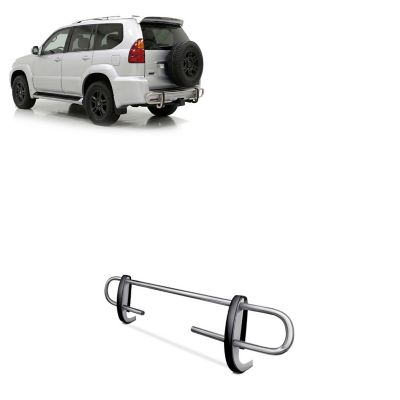 Black Horse Off Road Rear Bumper Guard Double Tube Stainless Fits 10-23 Lexus GX46003-09 Lexus GX47003-24 Toyota 4Runner
