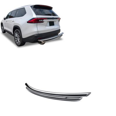 Black Horse Off Road Black Horse Rear Bumper Guard Double Layer Stainless Steel Compatible to 2023-2024 Toyota Grand Highlander