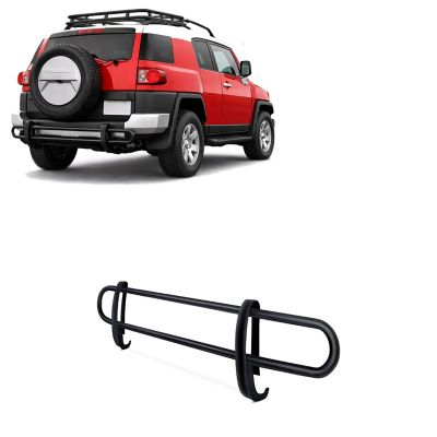Black Horse Off Road Black Horse Rear Bumper Guard Double Tube Black Compatible with 2007-2014 Toyota FJ Cruiser