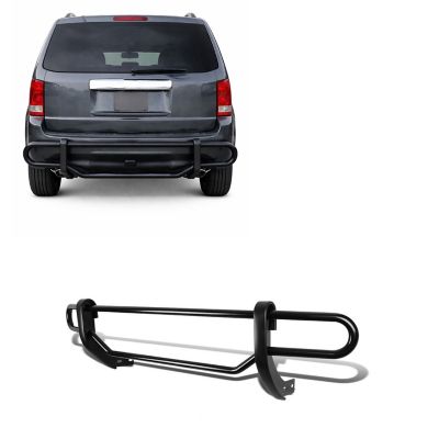 Black Horse Off Road Black Horse Rear Bumper Guard Double Tube Black Compatible with 2009-2015 Honda Pilot