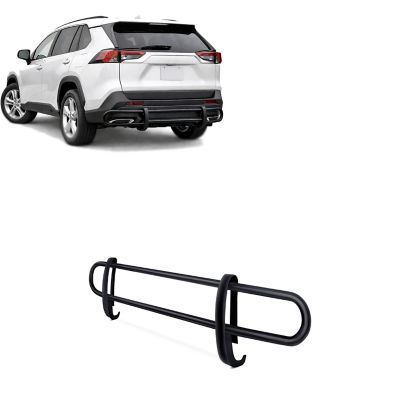 Black Horse Off Road Black Horse Rear Bumper Guard Double Tube Black Compatible with 2019-2024 Toyota RAV42021-2024 Toyota Venza