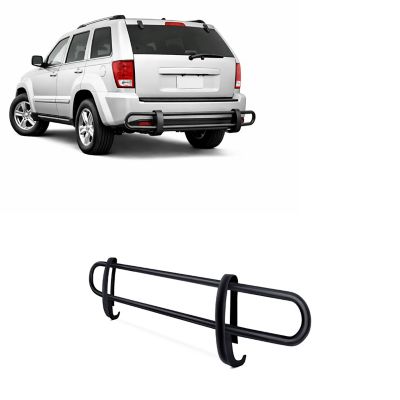 Black Horse Off Road Black Horse Rear Bumper Guard Double Tube Black Compatible with 2005-2010 Jeep Grand Cherokee