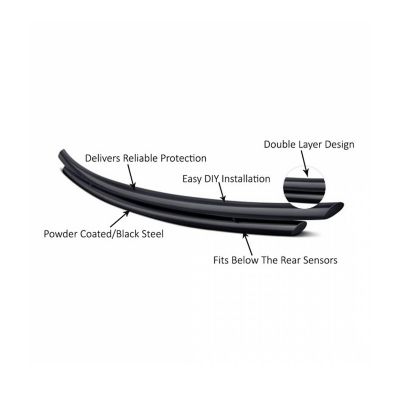 Black Horse Off Road Rear Bumper Guard Double Layer Black Fits 2014-2021 Acura MDX2016-2023 Honda Pilot 2017-2023 Honda Passport