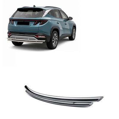 Black Horse Off Road Black Horse Rear Bumper Guard Double Layer Stainless Steel Compatible with 2022-2023 Hyundai Tucson