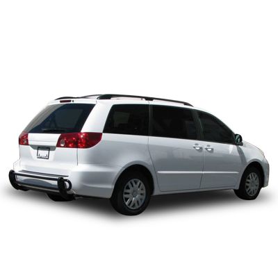 Black Horse Off Road Black Horse Rear Bumper Guard Double Tube Black Compatible with 2004-2023 Toyota Sienna