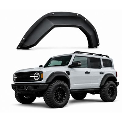 Black Horse Off Road Black Horse Front & Rear Fender Flares Heavy Duty Sheet Metal Plate Black fits 2021-2026 Ford Bronco