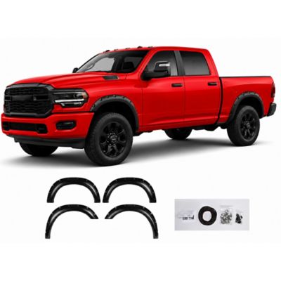 Black Horse Off Road Fender Flares Riveted Style Black Compatible with 2019-2026 Ram 2500, 2019-2026 Ram 3500