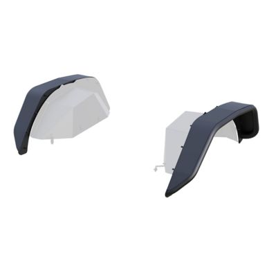 Black Horse Off Road Black Horse Tubular Rear Fender Flares Matte Black Compatible with 2020-2026 Jeep Gladiator