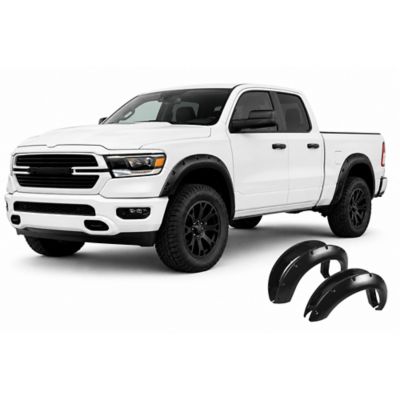 Black Horse Off Road Fender Flares Riveted Style Black Compatible with 2019-2024 Ram 1500, 2019-2024 Ram 1500