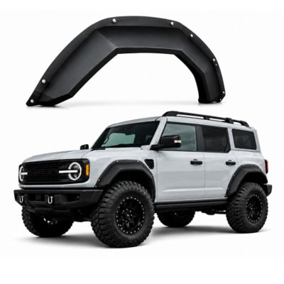 Black Horse Off Road Black Horse Fender Flares Heavy Duty Sheet Metal Plate Black Compatible with 2021-2026 Ford Bronco