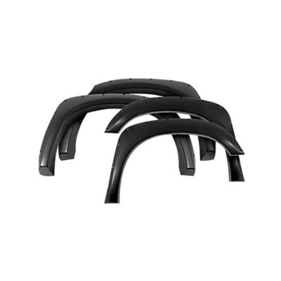 Black Horse Off Road Black Horse Fender Flares Riveted Style Black Compatible with 2009-2018 Ram 1500
