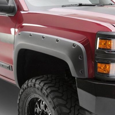 Black Horse Off Road Black Horse Fender Flares Riveted Style Black Compatible with 2015-2017 Ford F-150