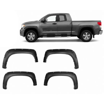 Black Horse Off Road Black Horse Fender Flares Riveted Style Black Compatible with 2007-2013 Toyota Tundra