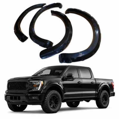 Black Horse Off Road Black Horse Fender Flares Riveted Style Black Compatible with 2021-2026 Ford F-150