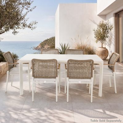 Modern Shade Riviera Rope Dining Chair, White, 6 pc. per Carton