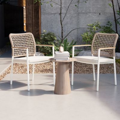 Modern Shade Riviera Rope Dining Chair, White, 2 pc. per Carton